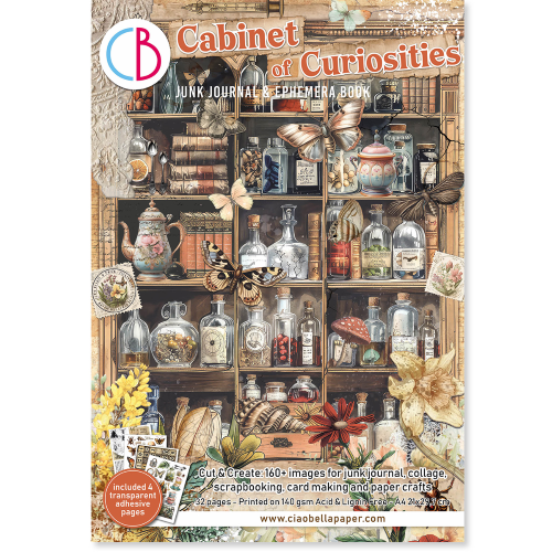 Ephemera Book Cabinet of Curiosities A4 32/Pkg