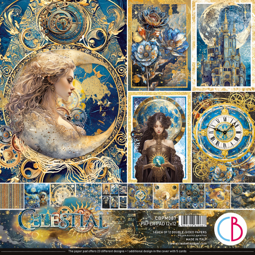 Celestial  Paper Pad 12"x12" 12/Pkg