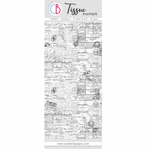 Tissue Paper Gentlemen words  27,16"x19,29"