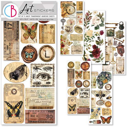 Art Stickers Cabinet of curiosities 5/Pkg