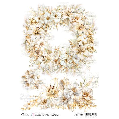Rice Paper A4 Tangle of Lilies