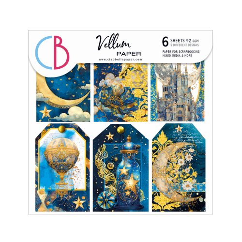 Vellum Celestial Cut 6"x6" 6/Pkg