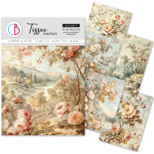 Tissue Paper A4 MIX 6/Pkg 18th Century
