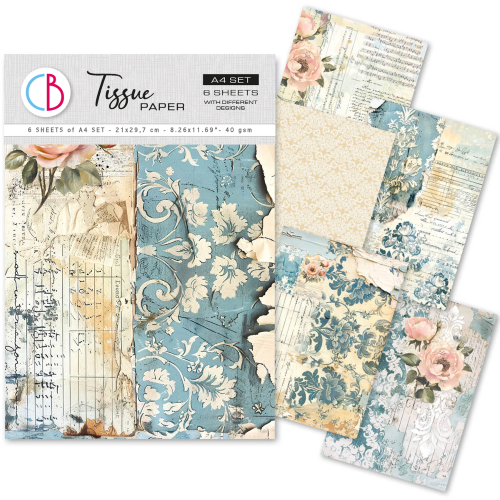 Tissue Paper A4 MIX 6/Pkg French Blue