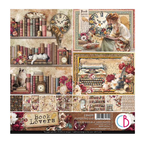 Book Lovers  Pad 8"x8" 12/Pkg+1 Extra Free special sheet