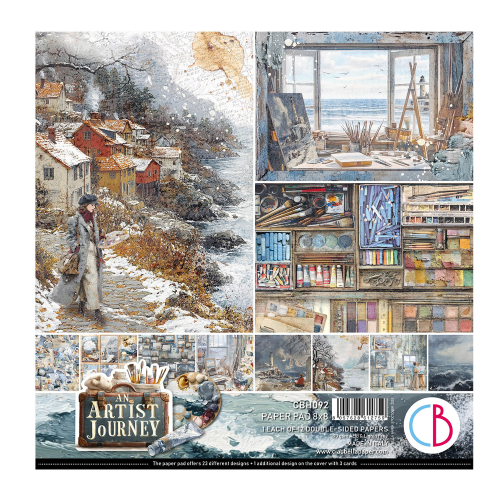 An artist journey   Pad 8"x8" 12/Pkg+1 Extra Free special sheet