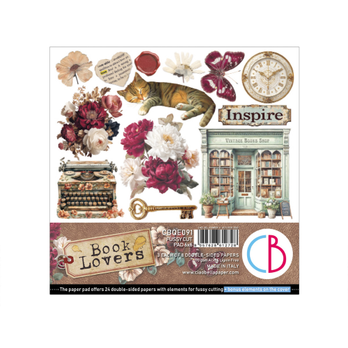 Book Lovers  Fussy Cut Pad 6"x6" 24/Pkg