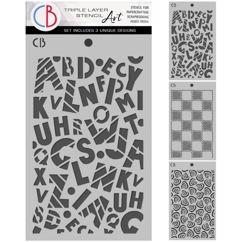 Lunibloom Stencil Mix 5"X8"– Triple Layer Set (3 Unique Designs)