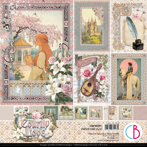 Courtly Love  Paper Pad 12"x12" 12/Pkg