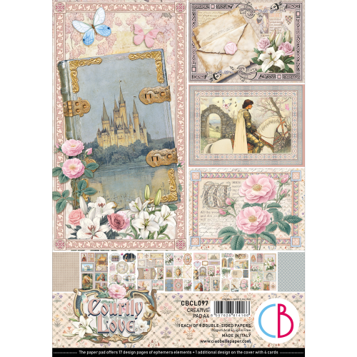 Courtly Love Creative Pad A4 9/Pkg