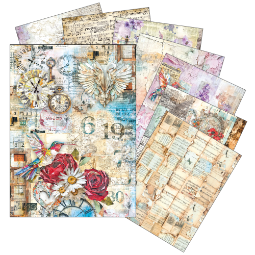 Rice Paper A5 MIXED 4/Pkg The Sound of Spring