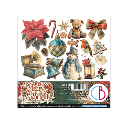 Merry & Bright  Fussy Cut Pad 6"x6" 24/Pkg