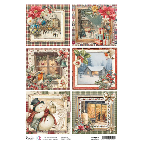 Rice Paper A4 Winter cards