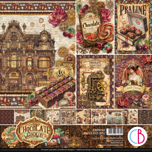 Chocolate Wanderlust  Paper Pad 12"x12" 12/Pkg