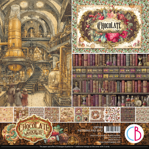 Chocolate Wanderlust  Patterns Pad 12"x12" 8/Pkg