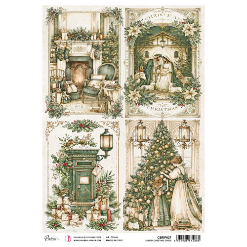 Rice Paper A4 Luxury Christmas cards
