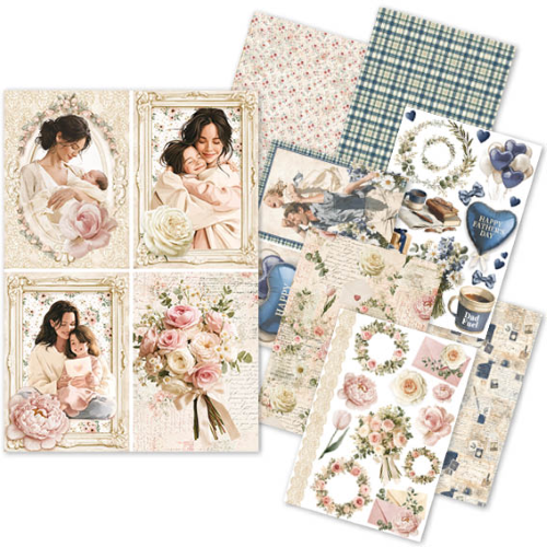Rice Paper Set A5 MIXED 8/Pkg Mother's Day & Father's Day