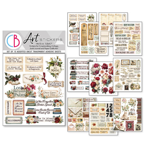 Sticker Set 10/Pkg Book lovers Encyclopedia